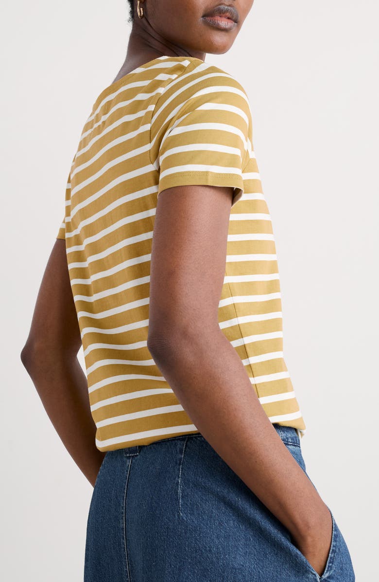 Seasalt Cornwall Sailor Stripe Organic Cotton T-Shirt, Alternate, color, Breton Pear