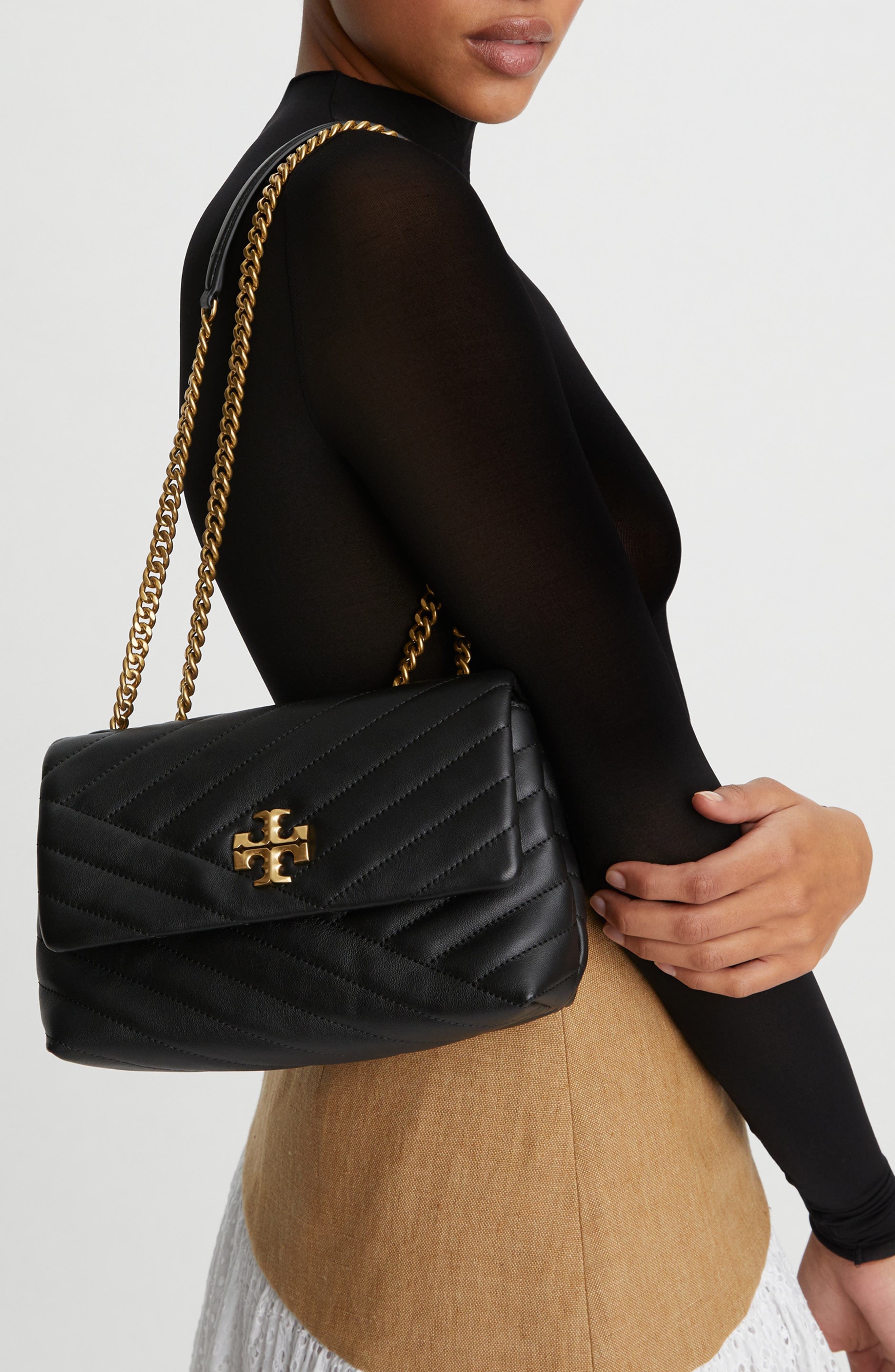 Tory Burch Kira Chevron Small Convertible Shoulder Bag, Alternate, color, 