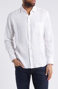 Peter Millar Coastal Garment Dyed Linen Button-Up Shirt