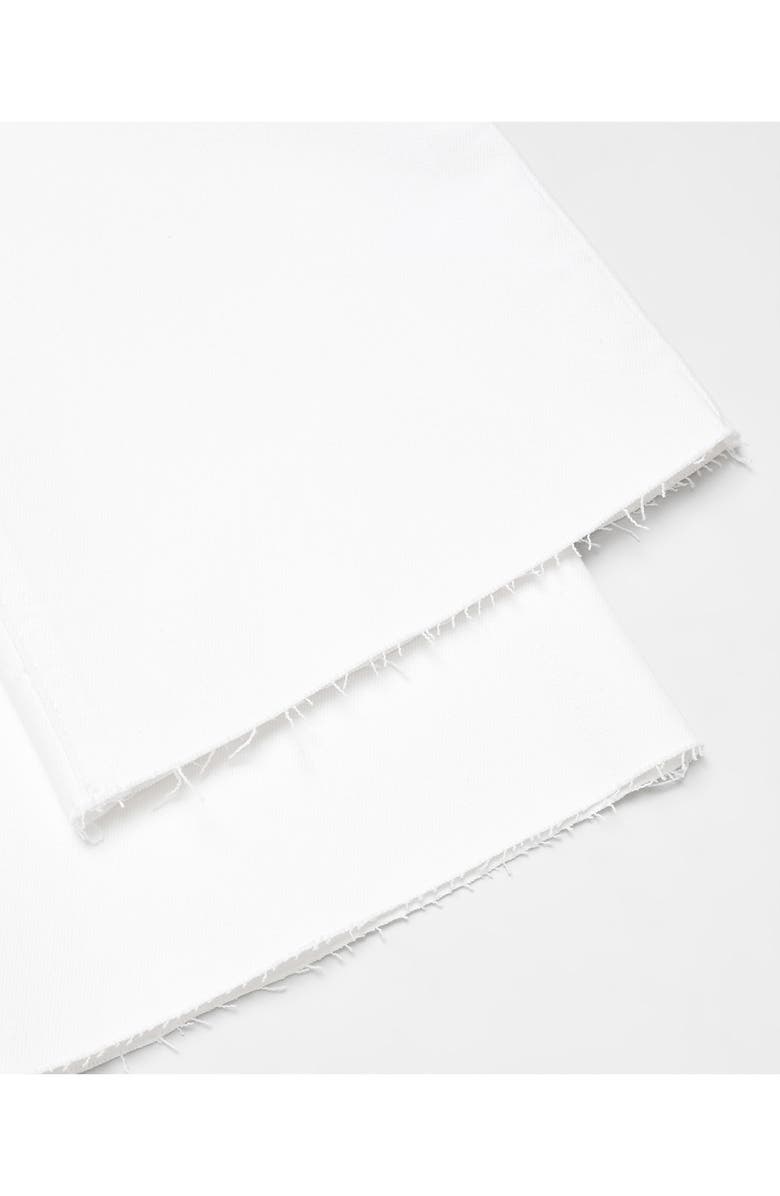 MANGO Raw Hem Crop Flare Jeans, Alternate, color, White