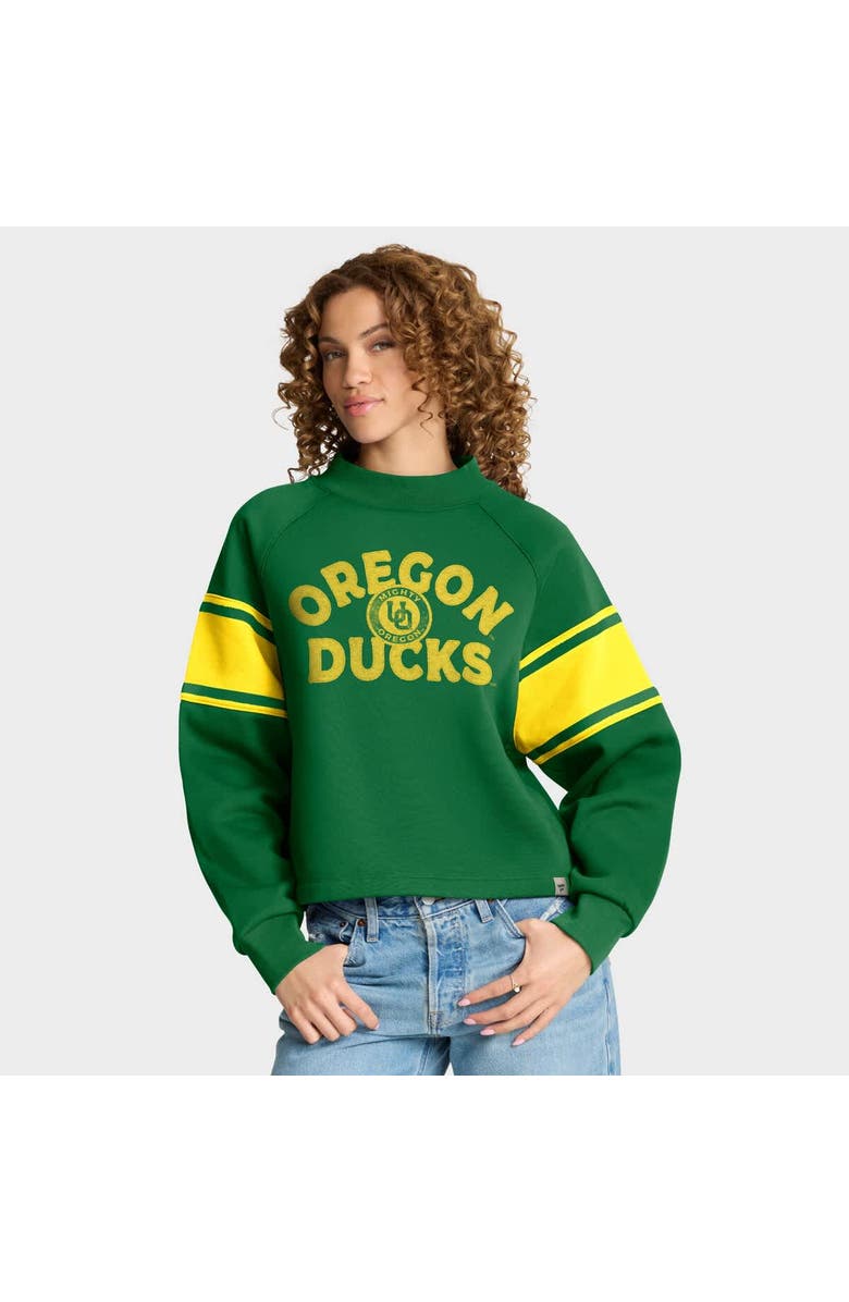 FANATICS Women's Fanatics Green Oregon Ducks Oversized Hometown Premium Punt Coverage Raglan Pullover Sweatshirt, Main, color, Green