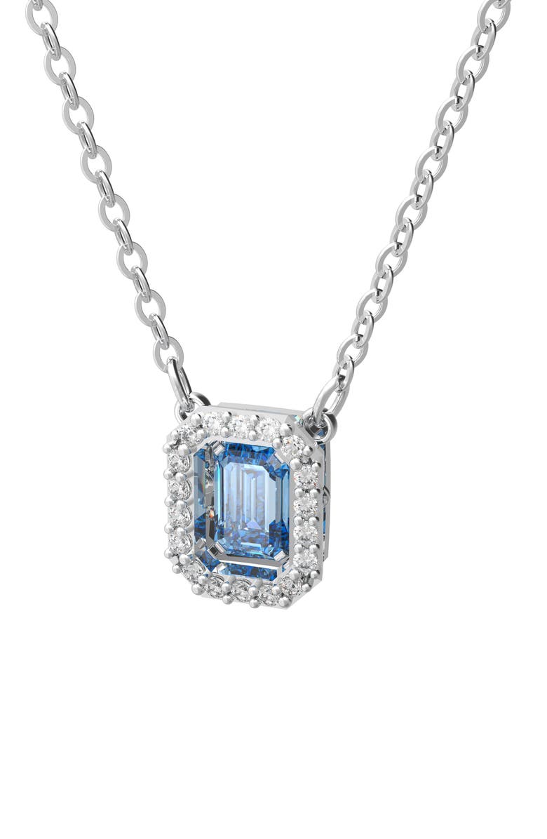 Swarovski Una Crystal Pendant Necklace, Alternate, color, Blue