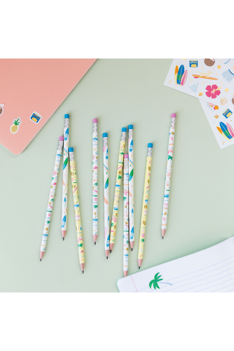Back to School Surf's Up Pencil Set, Alternate, color, Assorted Pre-Pack