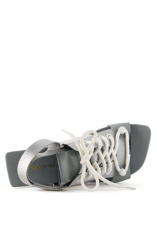 United Nude Loop Sporty Hi Sandal In Silver