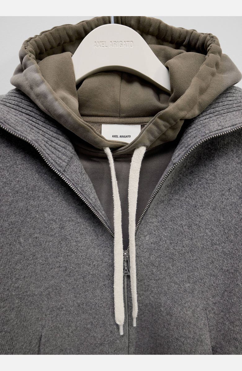 Axel Arigato Core Zip-Up Sweater, Alternate, color, Grey Melange