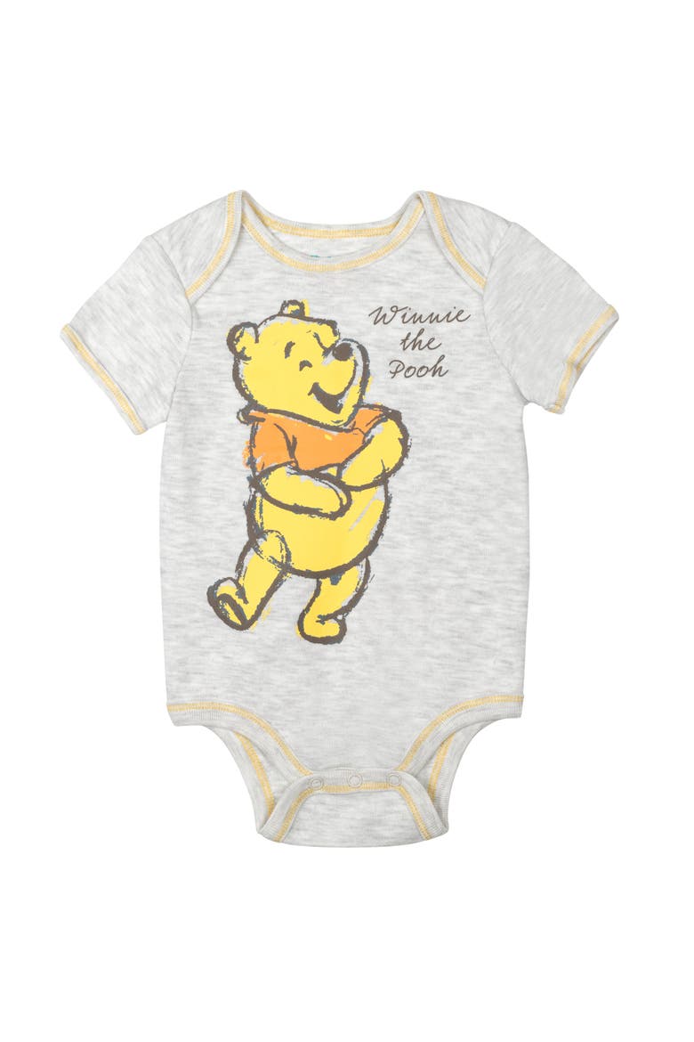 Winnie the Pooh 4-Piece Bodysuit and Pants Set, Alternate, color, Pooh Oatmeal Yellow
