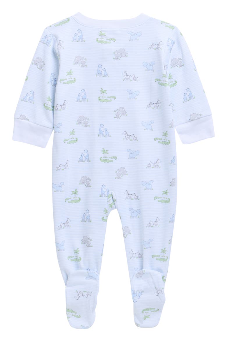 Animal Print Pima Cotton Footie, Alternate, color, MULTI BLUE