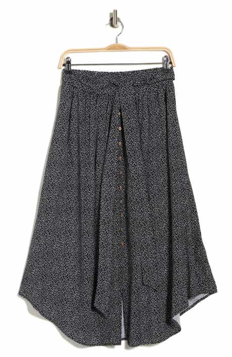 Renee C Dot Curved Hem Skirt
