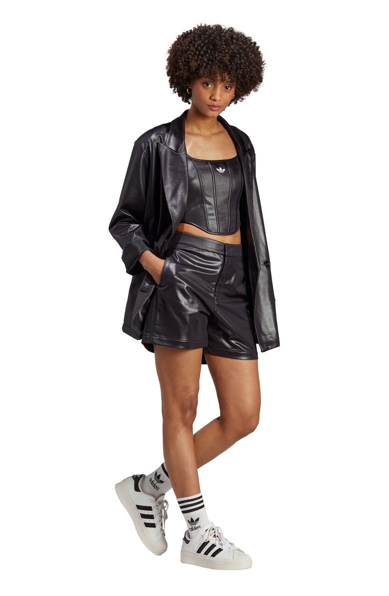 adidas Originals Double Breasted Recycled Polyester Blazer, Alternate, color, 