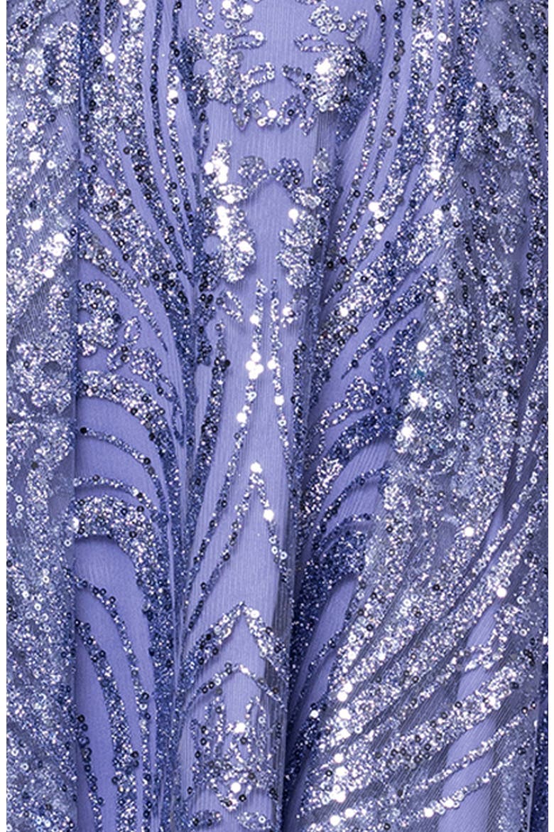 Sequin Mesh Minidress, Alternate, color, PERIWINKLE