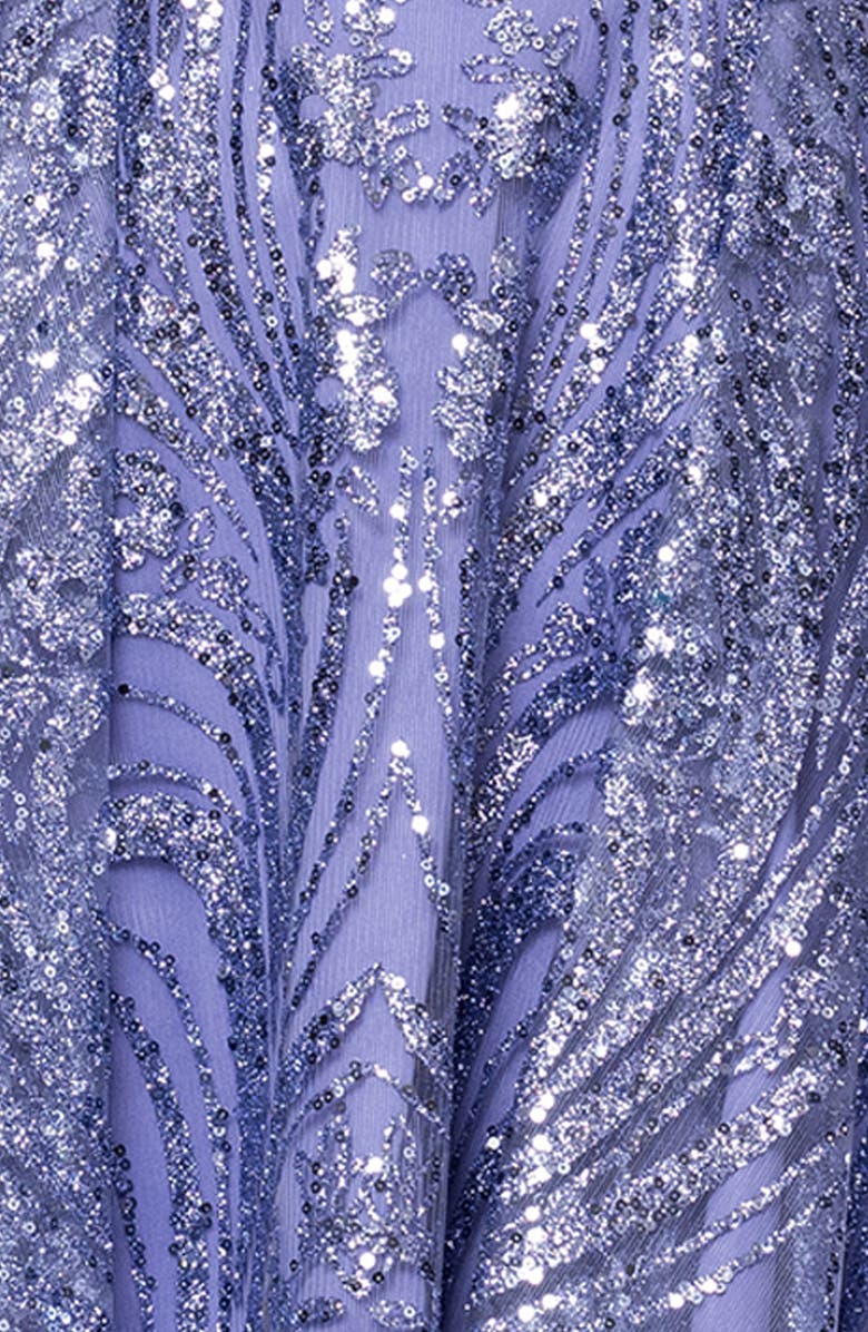 Blondie Nites Sequin Mesh Minidress, Alternate, color, Periwinkle