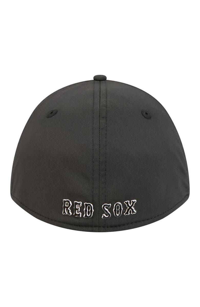 New Era Men's New Era  Black Boston Red Sox Metallic 39THIRTY M-Crown Flex Hat, Alternate, color, Black