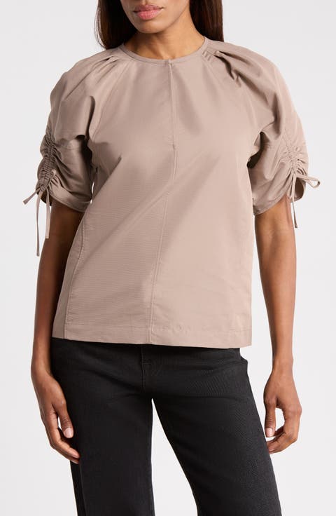 Shirred Sleeve Top
