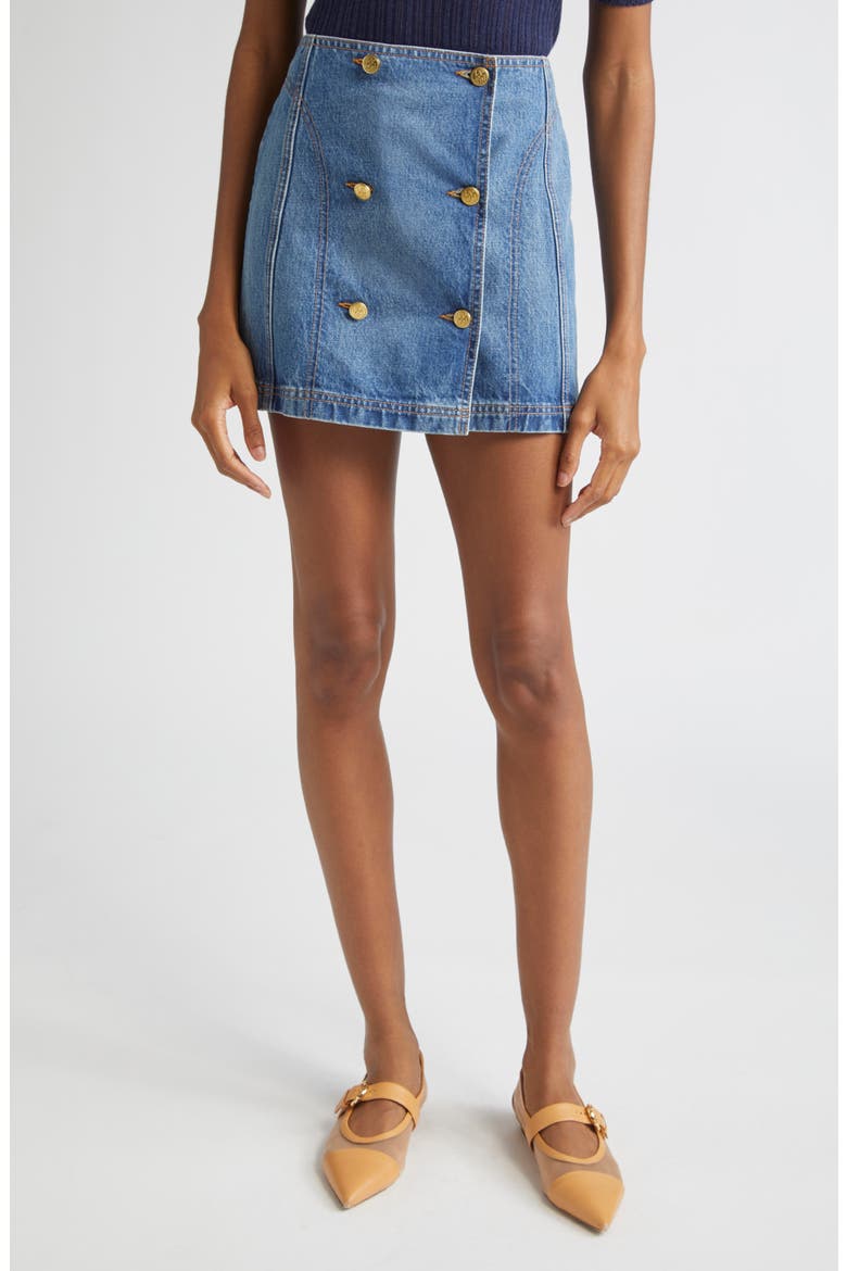 The Clara Denim Miniskirt, Main, color, DANUBE