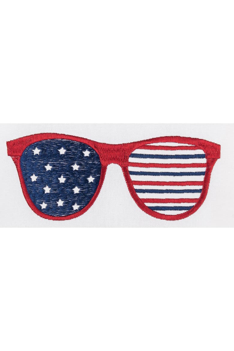 "All American" Sunglasses Mini Accent Pillow, 10" x 10", Alternate, color, White