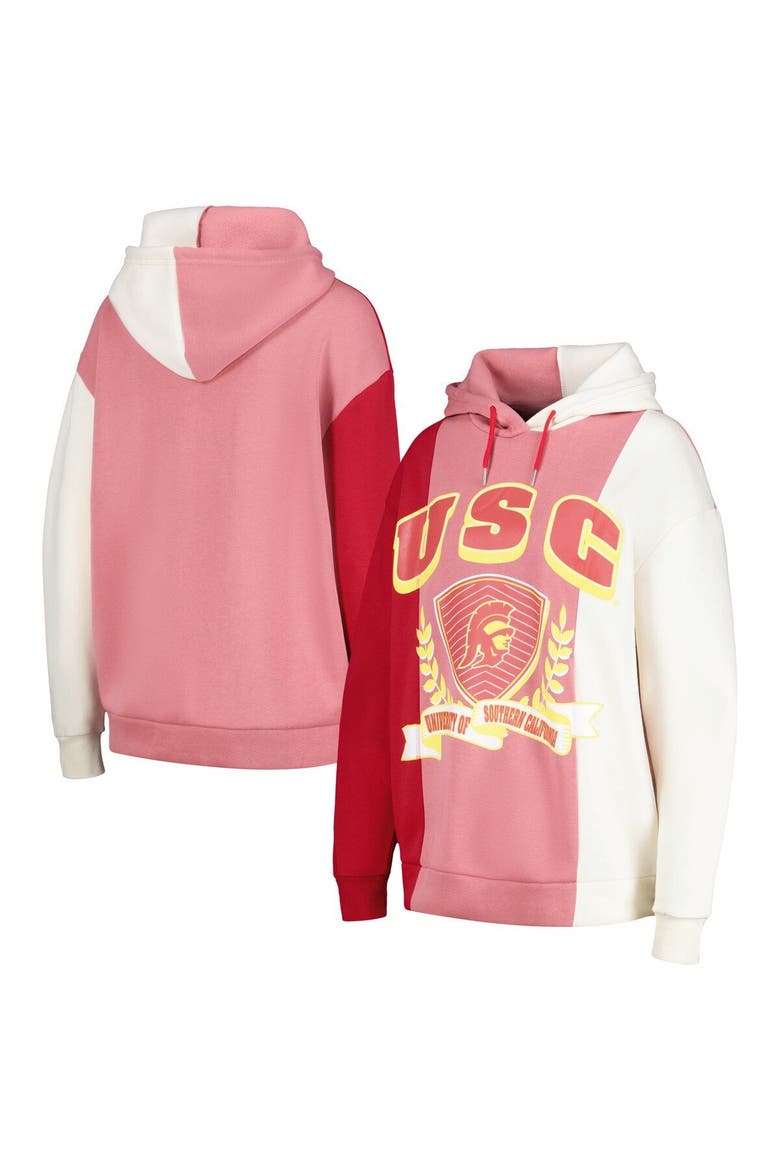 Women's Gameday Couture Cardinal USC Trojans Hall of Fame Colorblock Pullover Hoodie, Main, color, Cardinal