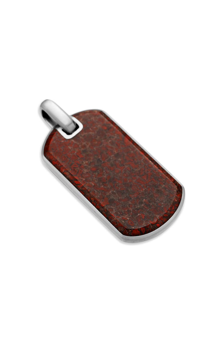 David Yurman Streamline<sup>®</sup> Tag with Red Agate, Alternate, color, Agatized Dinosaur Bone-Red