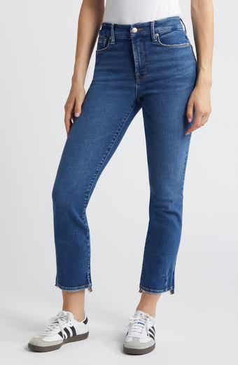 Good American Good Legs Step Hem Ankle Straight Leg Jeans