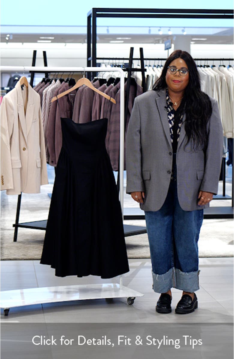 Imani Strapless Midi Cocktail Dress, sales video thumbnail