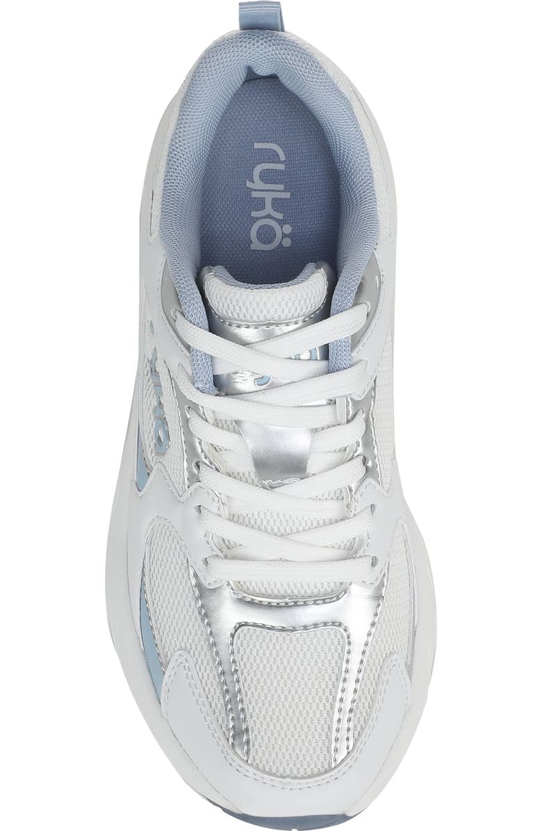Rykä Generation Sneaker, Alternate, color, White/ Blue Leather/ Mesh
