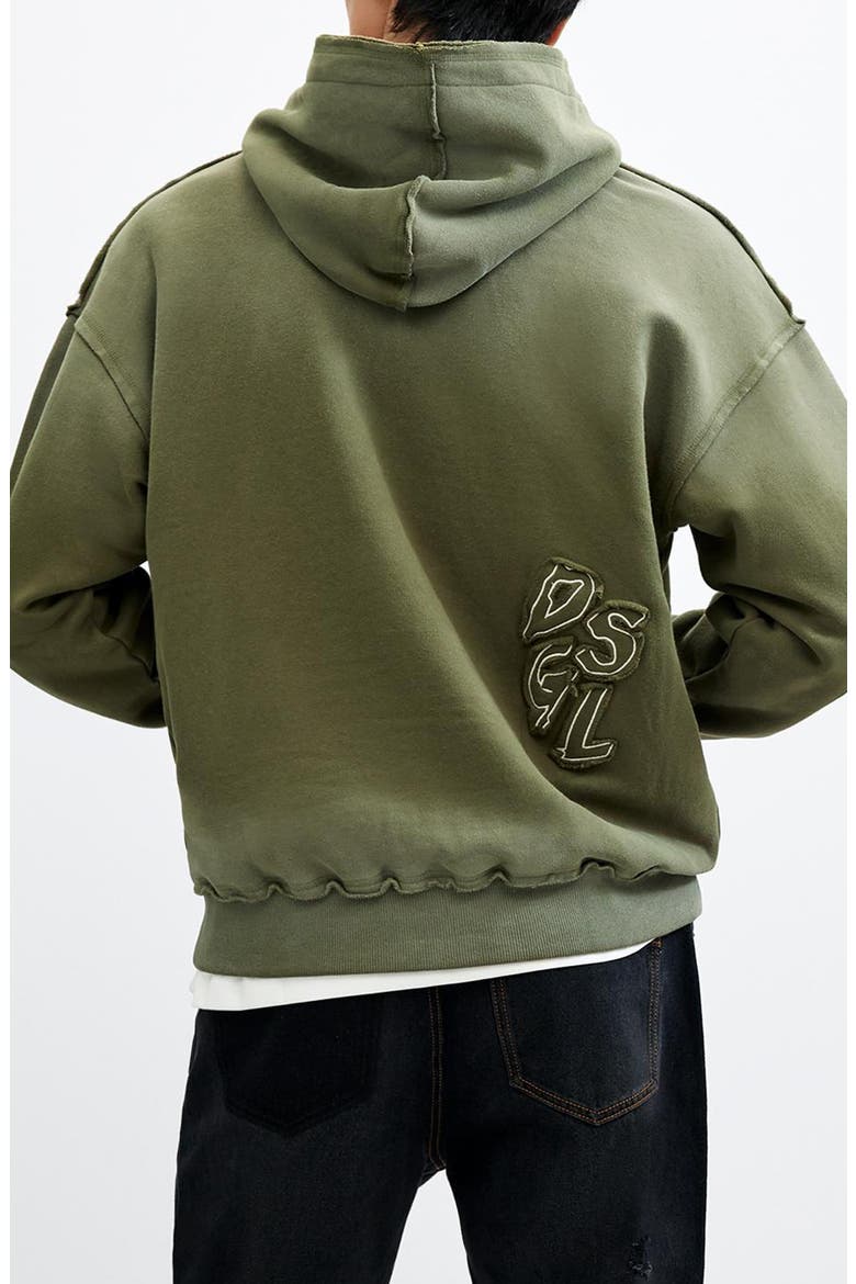 Mickey Mouse Cotton Hoodie, Alternate, color, MILITARY GREEN