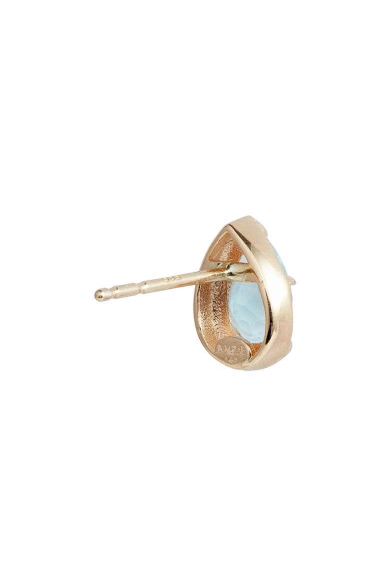 Mélia Pear Stud Earrings, Alternate, color, BLUE
