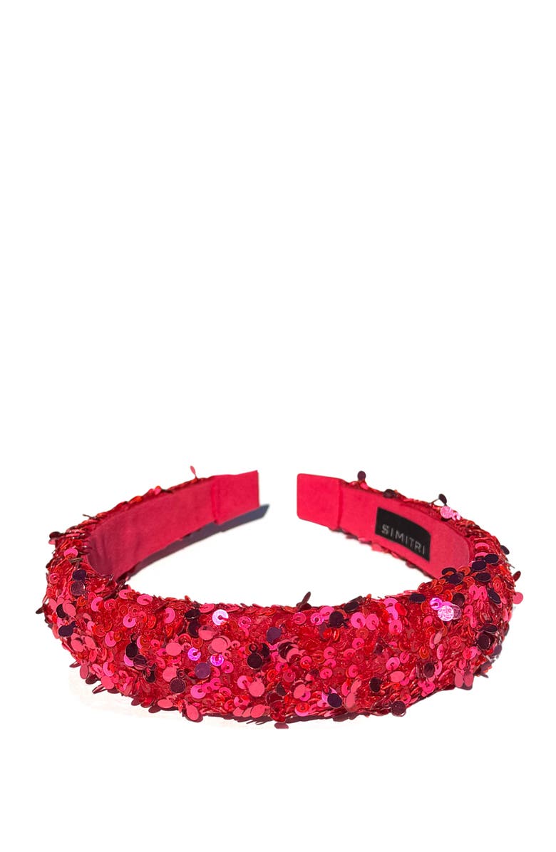 Simitri Berry Headband, Alternate, color, Berry