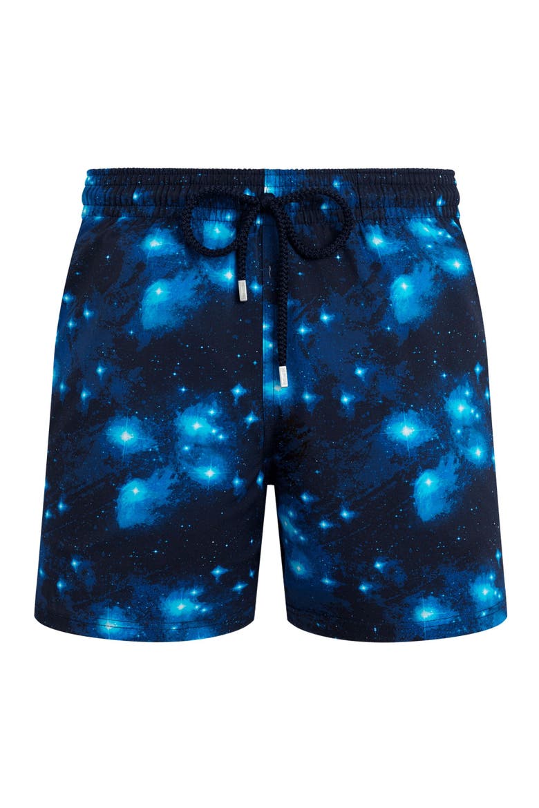 Stretch Short Swim Trunks Pearl, Main, color, navy