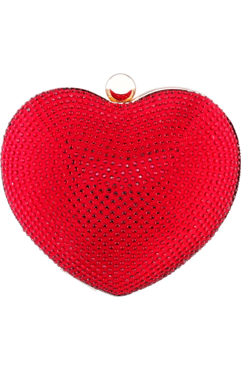 Nina Crystal Embellished Minaudière, Main, color, Red Rouge