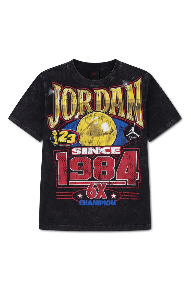 Jordan Kids' MJ Gold 6X Since '84 Graphic T-Shirt, Main, color, Black