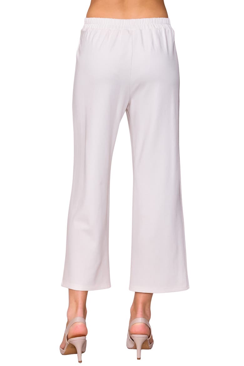 Knit Pintuck Ankle Pants, Alternate, color, BONE