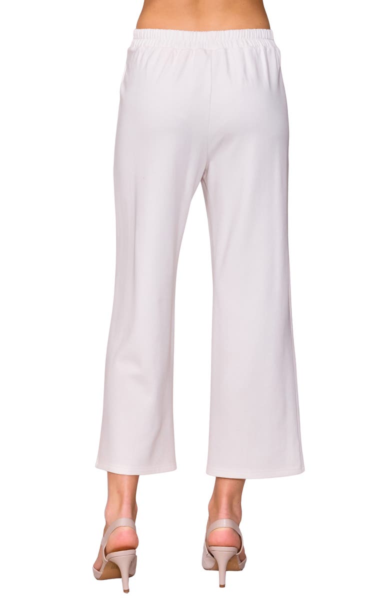 MELLODAY Knit Pintuck Ankle Pants, Alternate, color, Bone