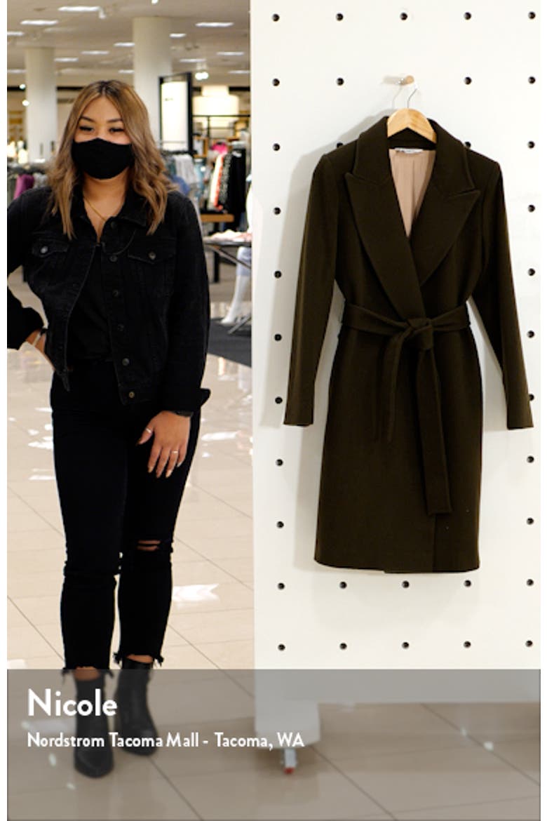 Peak Lapel Wool Wrap Coat video
