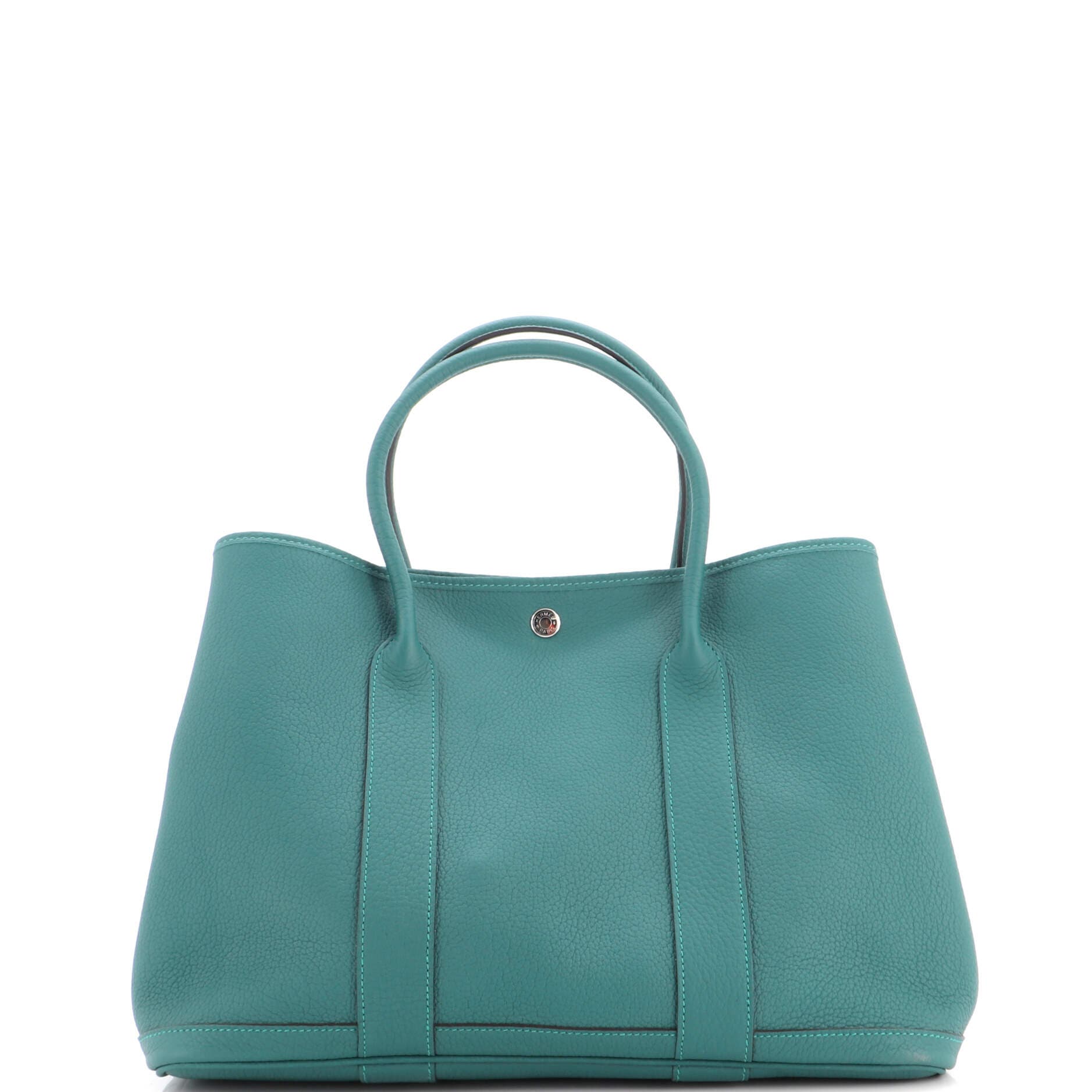 Garden Party Tote Leather 36, Main, color, Green