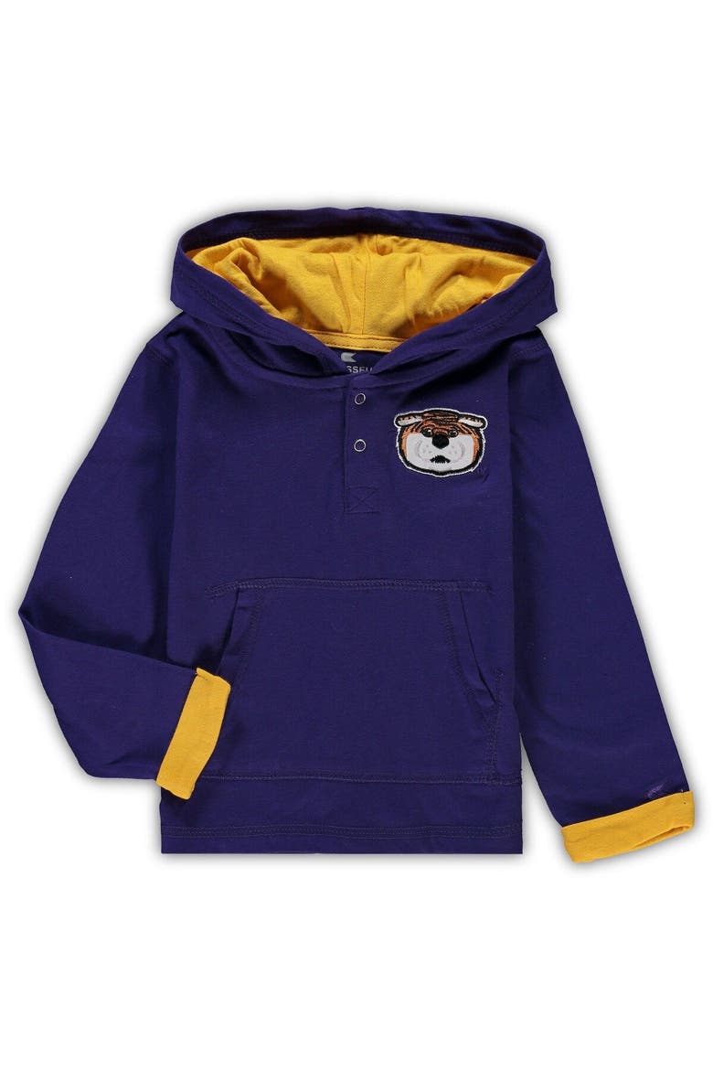 Toddler Colosseum Purple/Heathered Gray LSU Tigers Poppies Hoodie and Sweatpants Set, Alternate, color, Purple