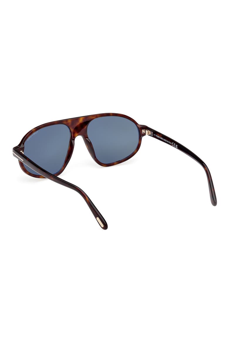 58mm Pilot Sunglasses, Alternate, color, DARK HAVANA / GREEN