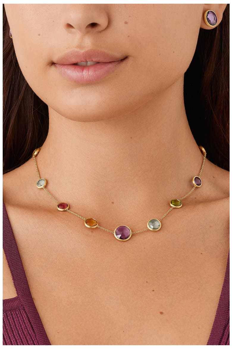Jaipur Mixed Semiprecious Stone Necklace, Alternate, color, GOLD