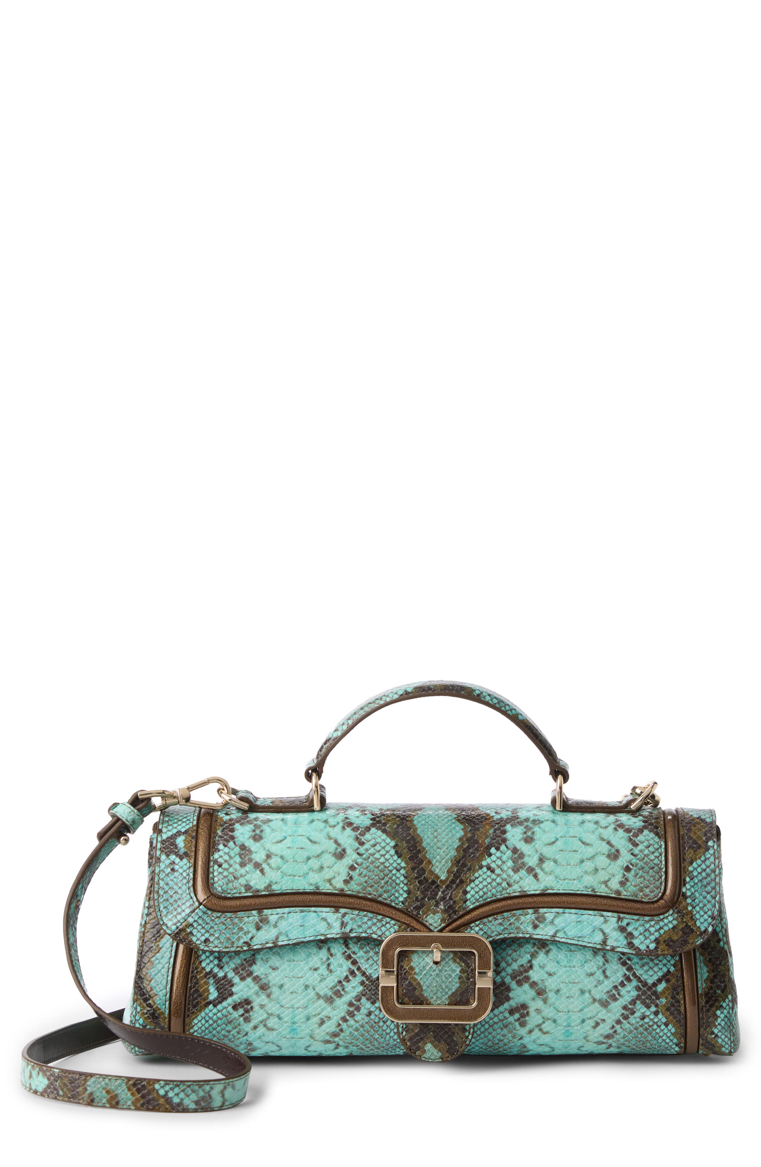 Brahmin Dayan Snake Embossed Leather Top Handle Bag, Main, color, 