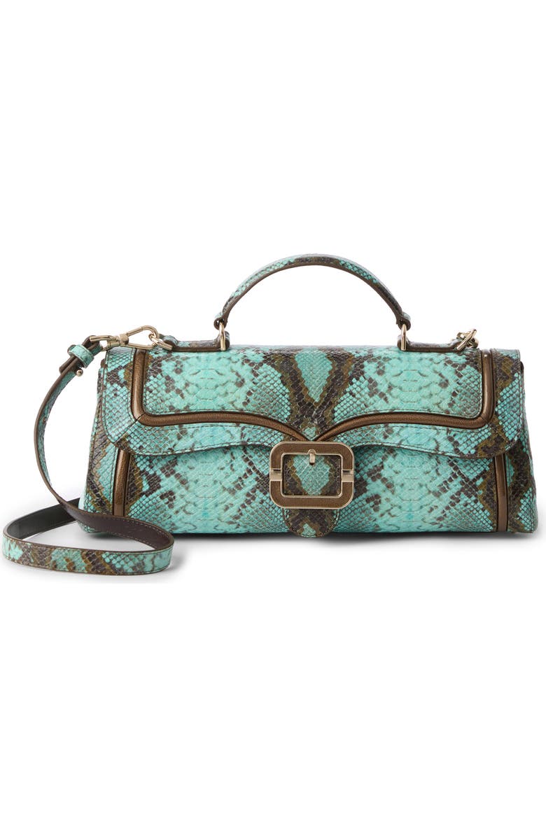 Brahmin Dayan Snake Embossed Leather Top Handle Bag, Main, color,