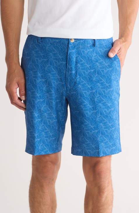 Palm Leaves Print Golf Shorts