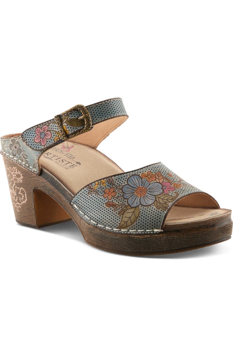 L'Artiste by Spring Step Japhette Platform Sandal, Main, color, Blue Multi