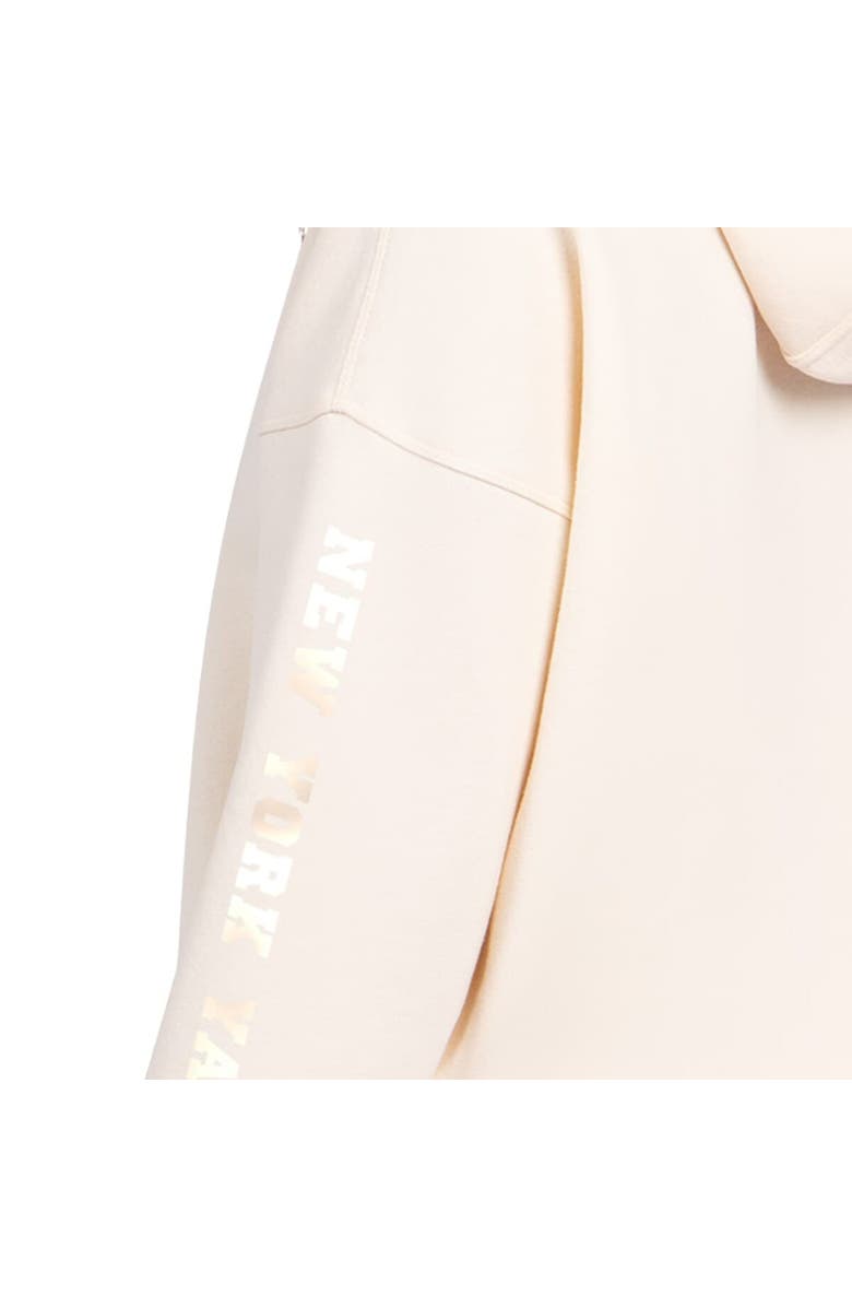 STARTER Women's Starter  Cream New York Yankees Pastel Relaxed Hoodie, Alternate, color, Cream