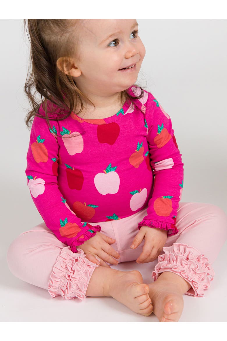 Toddler Girls Ruffle Leggings with Signature Rear Ruffles, Alternate, color, Pink