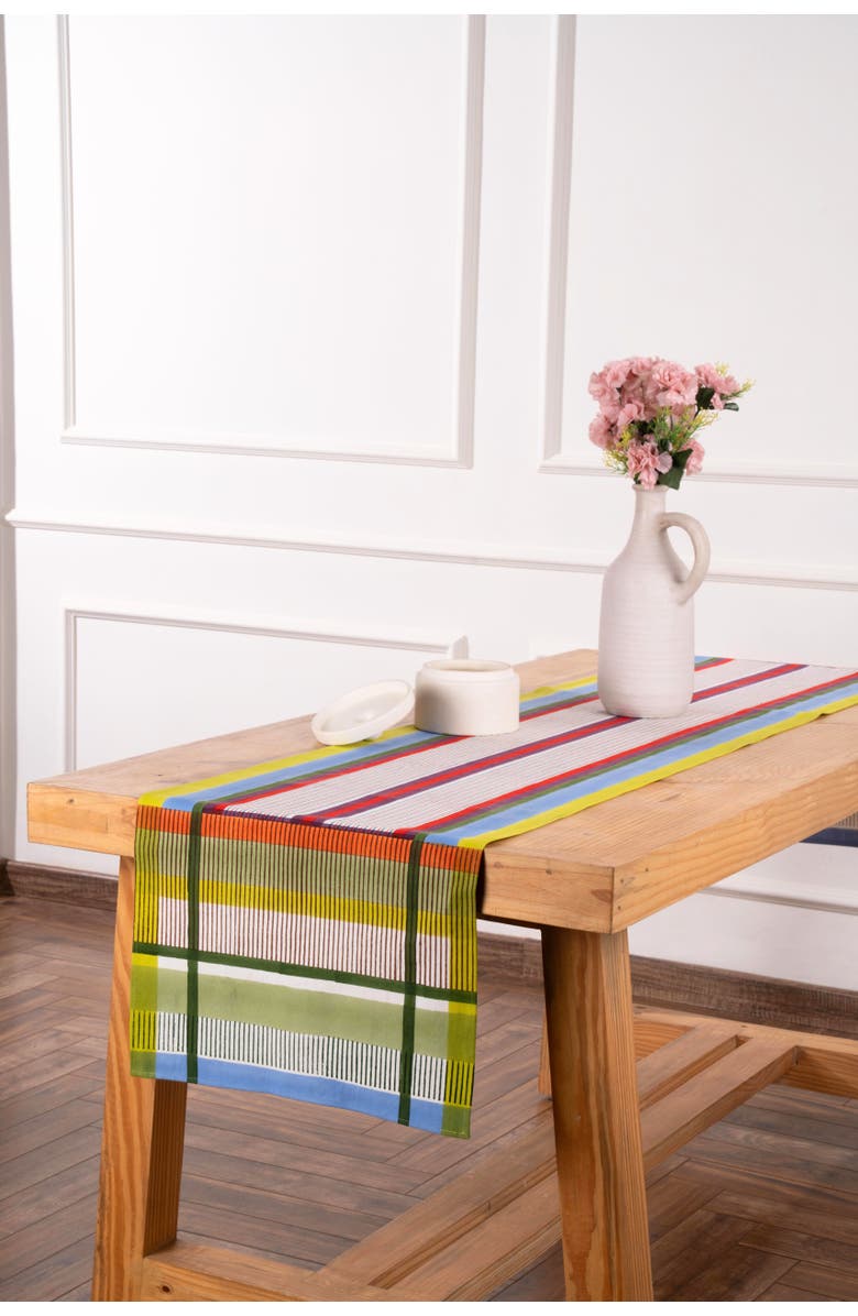 Inner Child Modernist Striped Tablerunner, Main, color, Multicolor