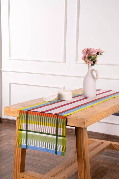 Modernist Striped Tablerunner