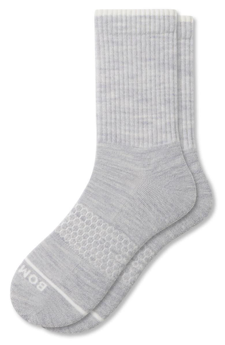 Bombas Heathered Merino Wool Blend Crew Socks, Main, color,