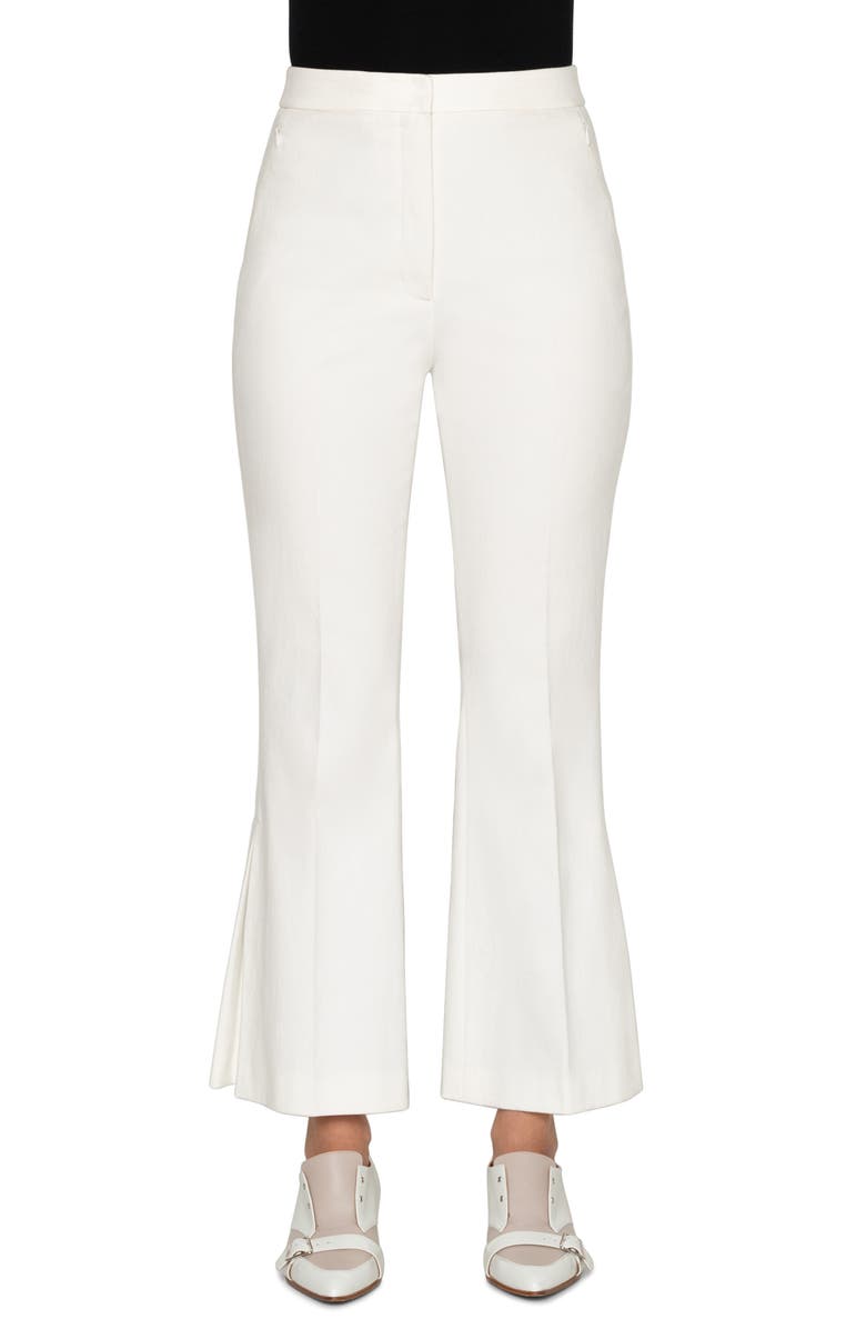 Akris Faria Kick Pleat Ankle Flare Pants, Main, color, 