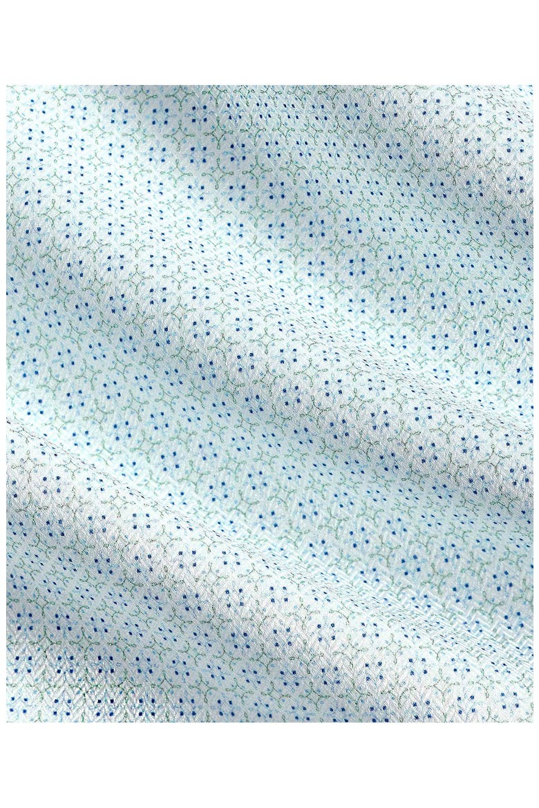 Trim Fit Geometric Print Cotton Dobby Dress Shirt, Alternate, color, WHITE/ PISTACHIO