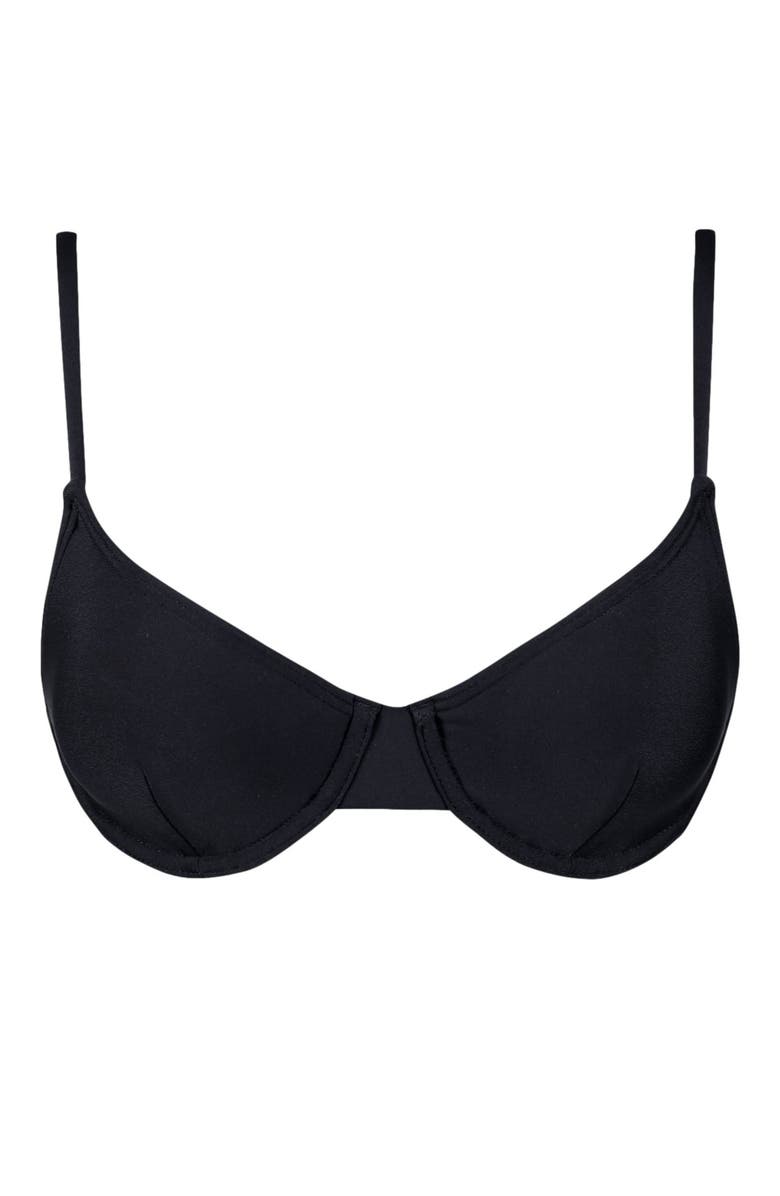 Swim Systems Jolene Underwire Bikini Swimsuit Top, Alternate, color, Black