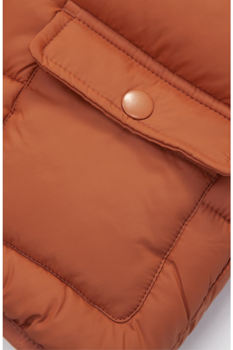 Baby Fleece Lined Bear Puffer Jacket, Alternate, color, Orange